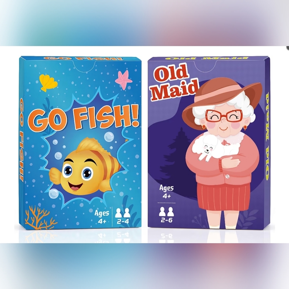 ❤️💚Card Games,Go Fish and Old Maid Card Game for Kids🩷🩵